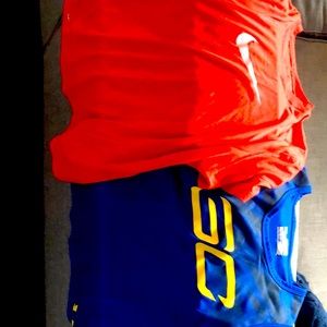 Nike and Under Armour basketball tees/tanks